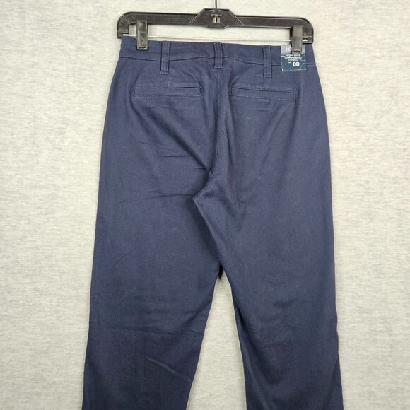 J.CRW High-Rise Girlfriend Chino Navy Blue Casual Pant Size 00 NEW - Picture 3 of 10